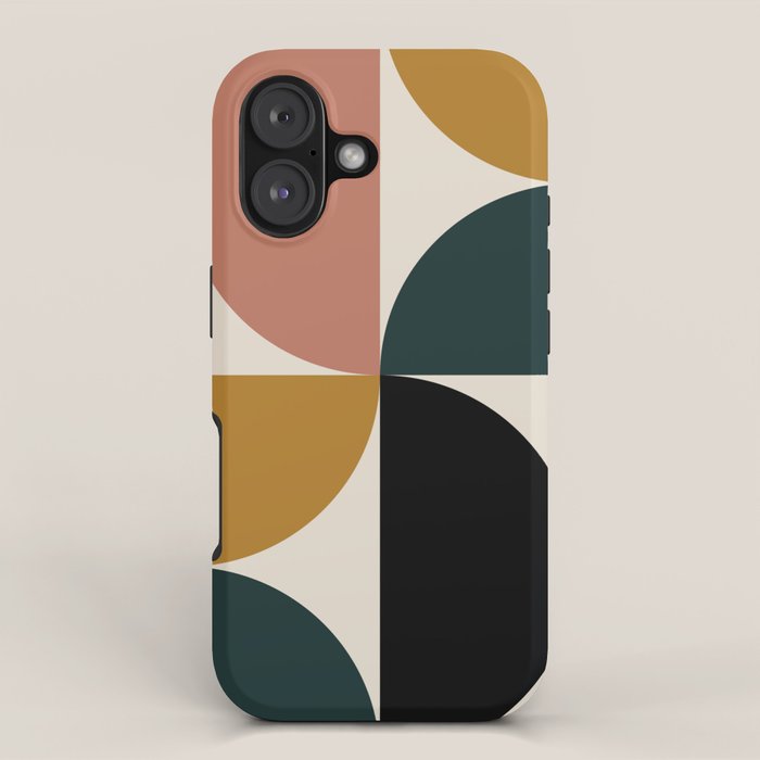 Bauhaus Mid Century Modern Geometric I iPhone Case Gallery Image 1