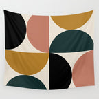 Bauhaus Mid Century Modern Geometric I Wall Tapestry Gallery Image 4