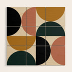 Bauhaus Mid Century Modern Geometric I Wood Wall Art Gallery Image 1