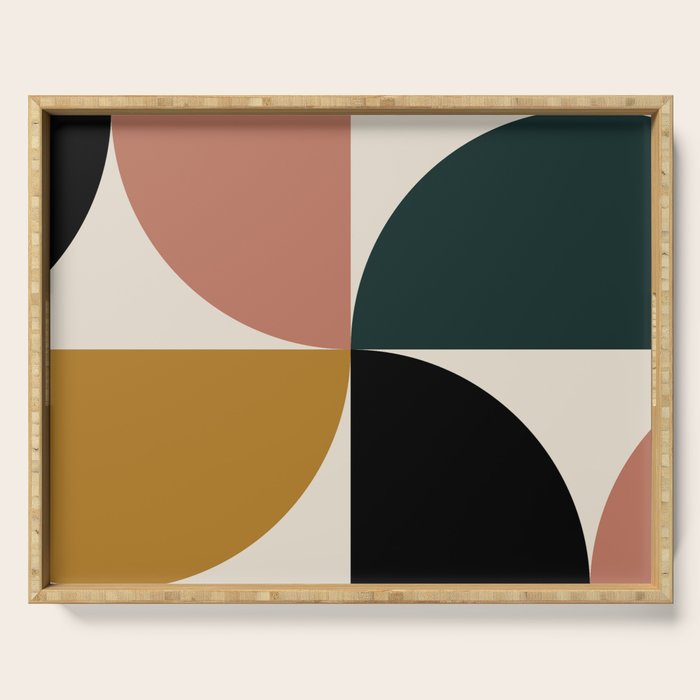 Bauhaus Mid Century Modern Geometric I Serving Tray Gallery Image 1