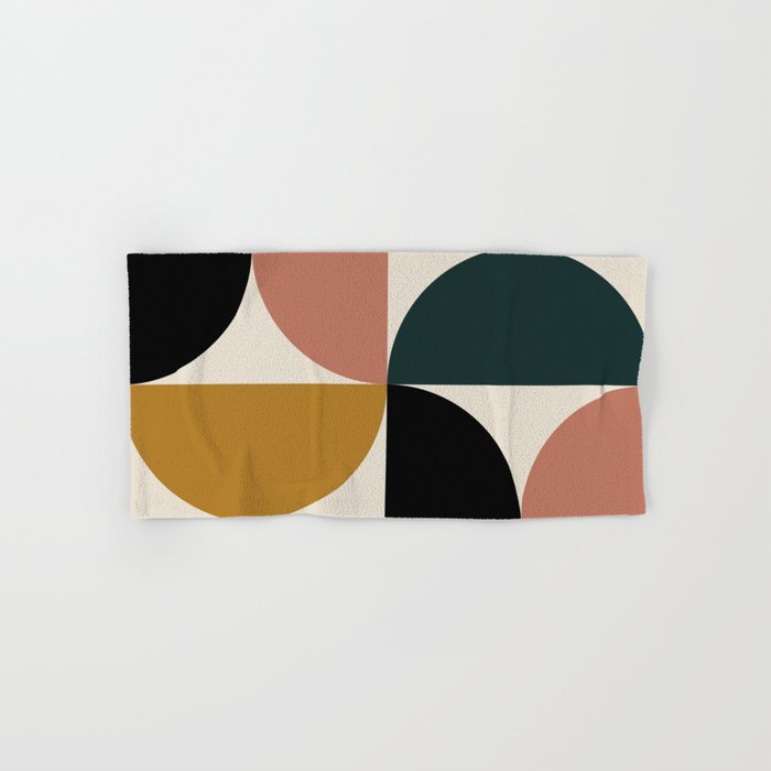 Bauhaus Mid Century Modern Geometric I Bath Towel Gallery Image 1