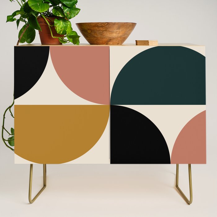Bauhaus Mid Century Modern Geometric I Credenza Gallery Image 1