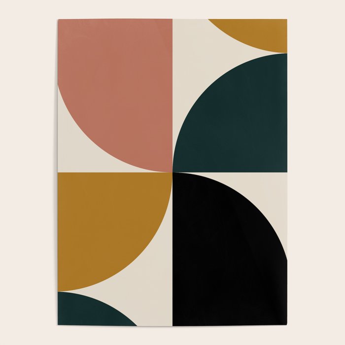 Bauhaus Mid Century Modern Geometric I Poster Gallery Image 1