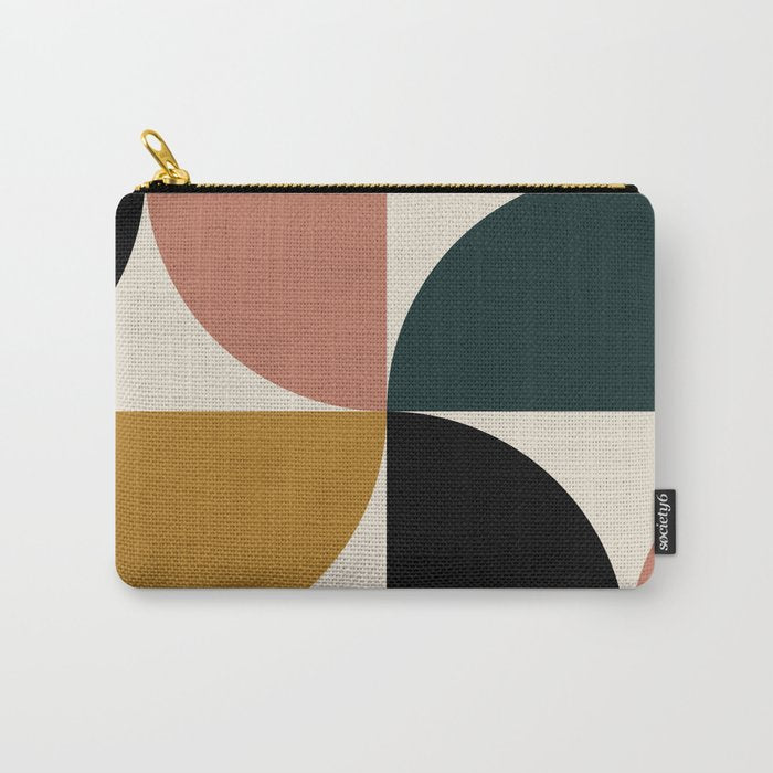 Bauhaus Mid Century Modern Geometric I Carry All Pouch Gallery Image 1