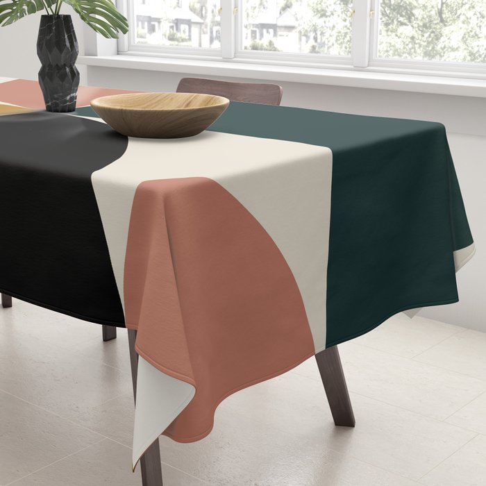 Bauhaus Mid Century Modern Geometric I Tablecloth Gallery Image 3