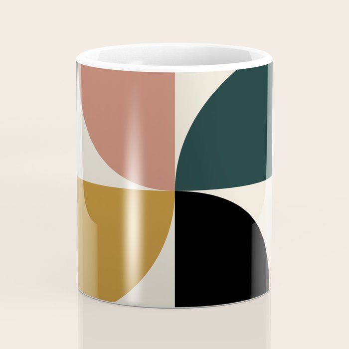 Bauhaus Mid Century Modern Geometric I Coffee Mug Gallery Image 4
