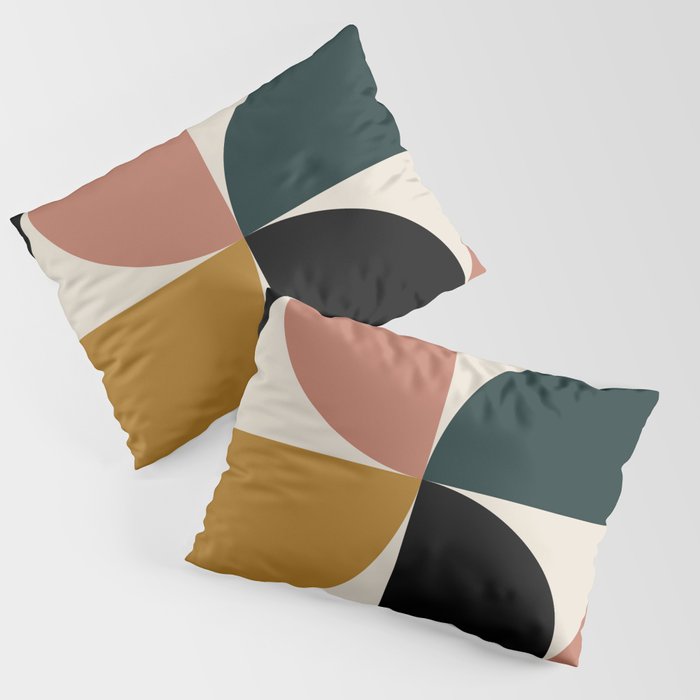 Bauhaus Mid Century Modern Geometric I Pillow Sham Gallery Image 3
