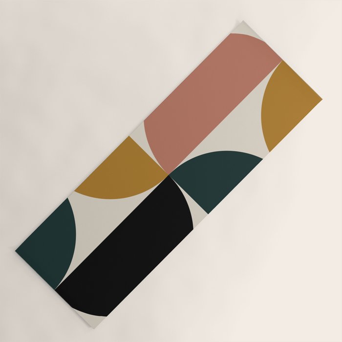 Bauhaus Mid Century Modern Geometric I Yoga Mat Gallery Image 1