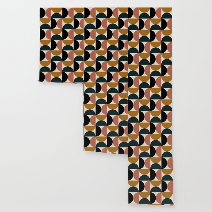 Bauhaus Mid Century Modern Geometric I Wallpaper Gallery Image 3