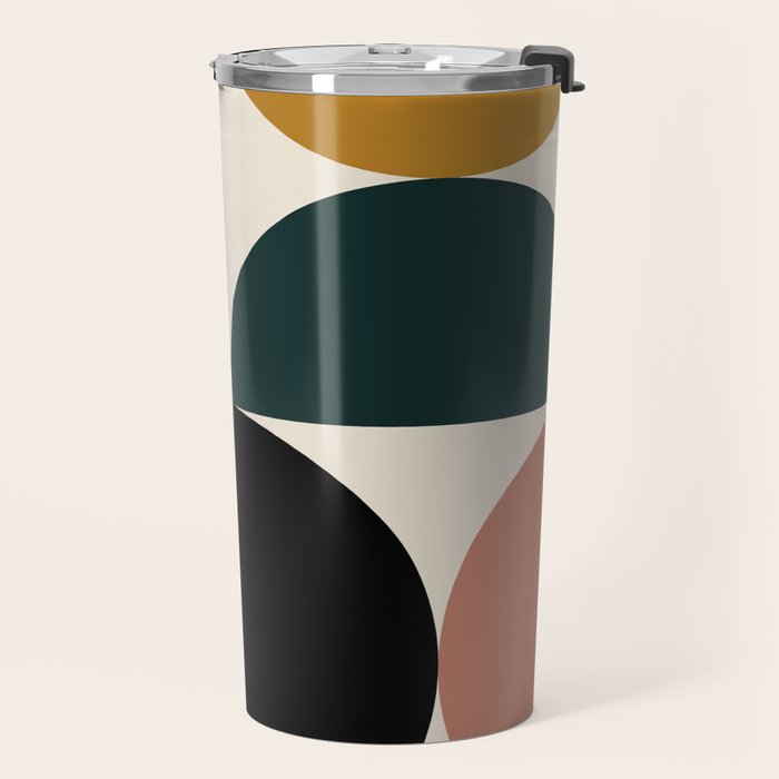 Bauhaus Mid Century Modern Geometric I Travel Mug Gallery Image 2