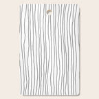 Hand Drawn Lines Vertical White Dark Gray Cutting Board Gallery Image 1