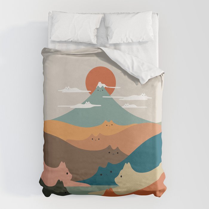 Cat Landscape 132 Duvet Cover Gallery Image 1