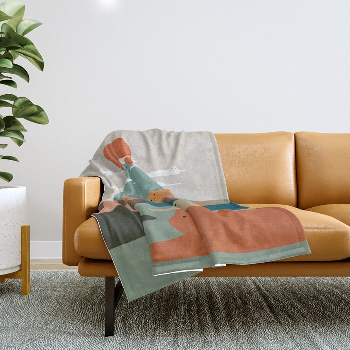 Cat Landscape 132 Throw Blanket Gallery Image 1