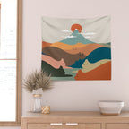 Cat Landscape 132 Wall Tapestry Gallery Image 2