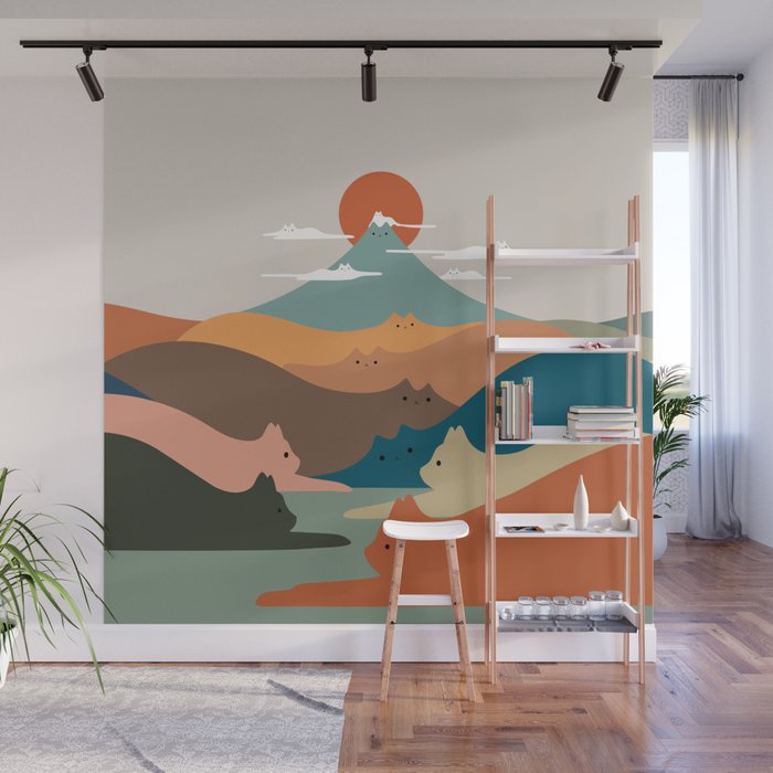 Cat Landscape 132 Wall Mural Gallery Image 1