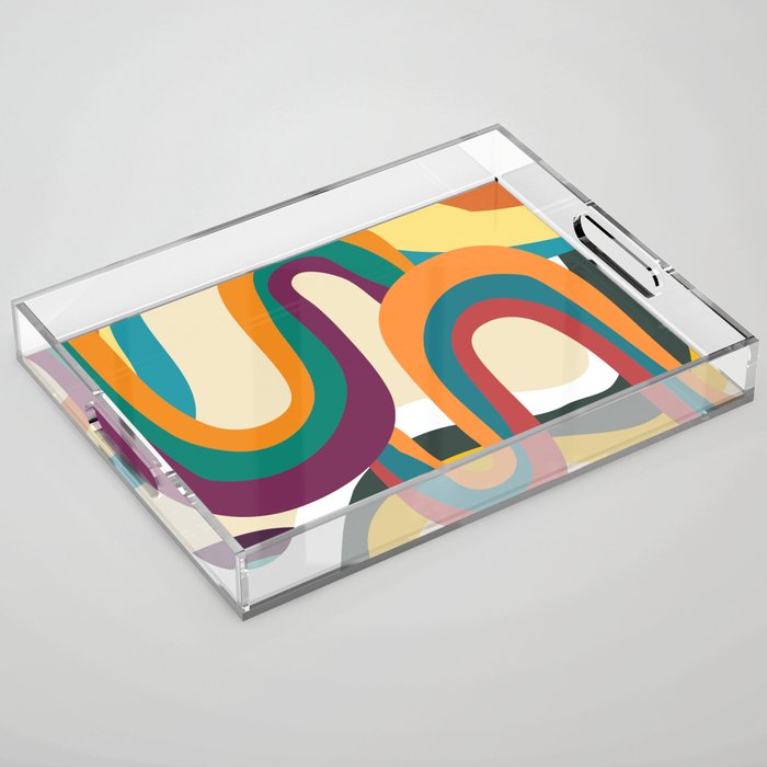 Groovy rainbow of doom Acrylic Tray Gallery Image 1