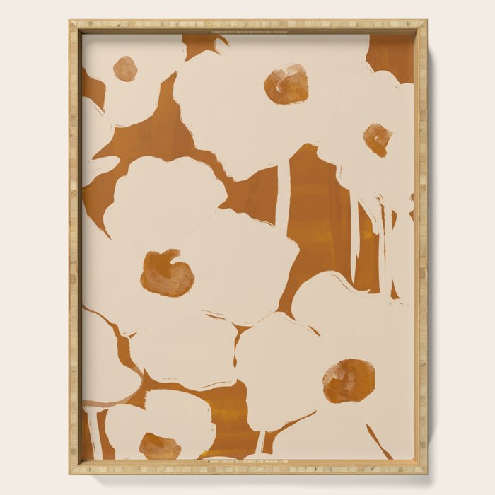Abstract Flowers 8 Serving Tray Gallery Image 1