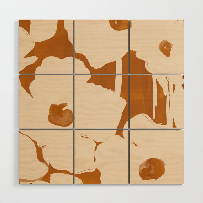Abstract Flowers 8 Wood Wall Art Gallery Image 1