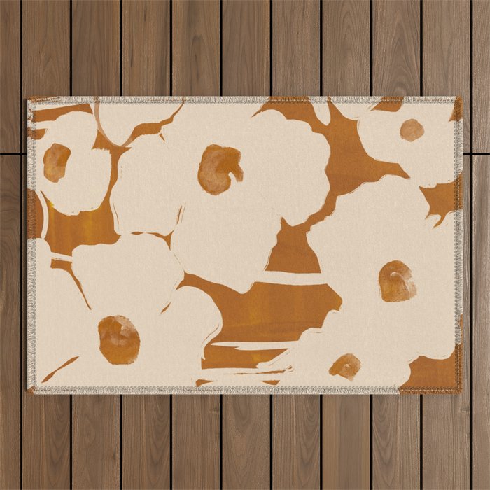 Abstract Flowers 8 Outdoor Rug Gallery Image 1