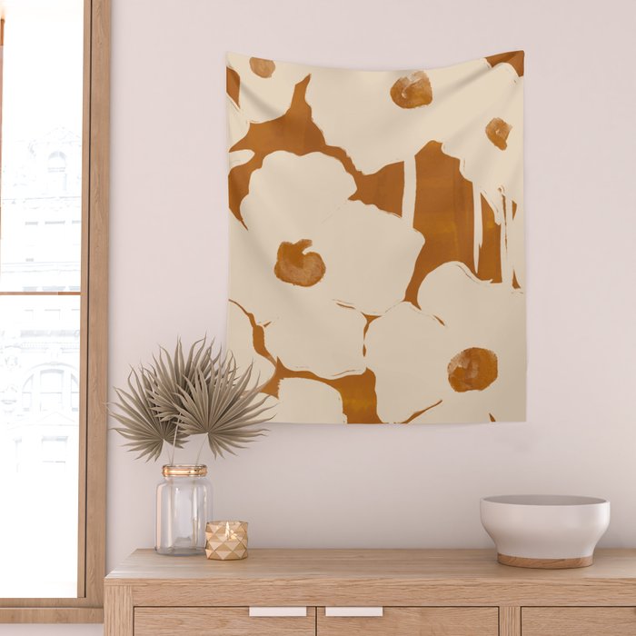 Abstract Flowers 8 Wall Tapestry Gallery Image 2