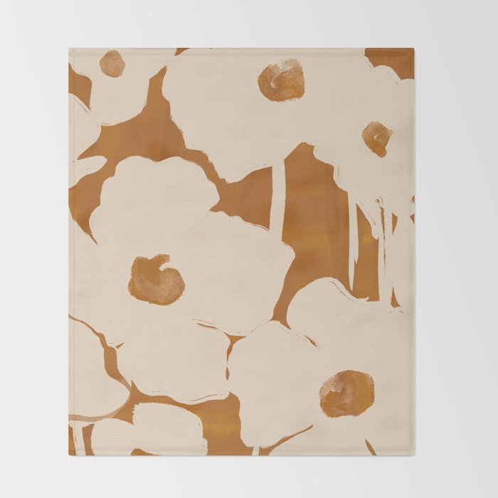 Abstract Flowers 8 Throw Blanket Gallery Image 2