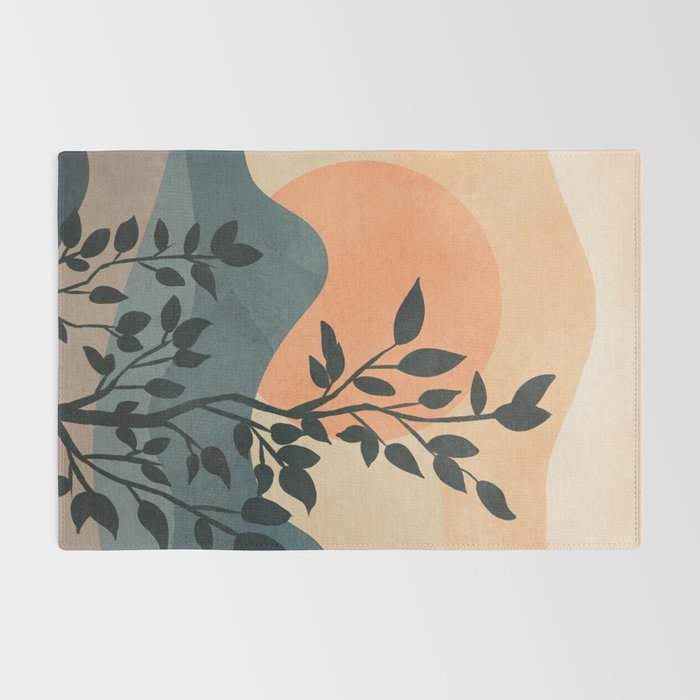 Orange Rising Sun Rug Gallery Image 2