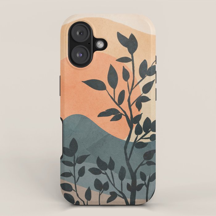 Orange Rising Sun iPhone Case Gallery Image 1