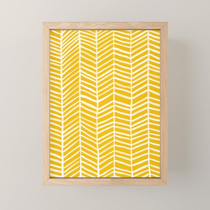 Herringbone - Yellow Palette Mini Art Print Gallery Image 1