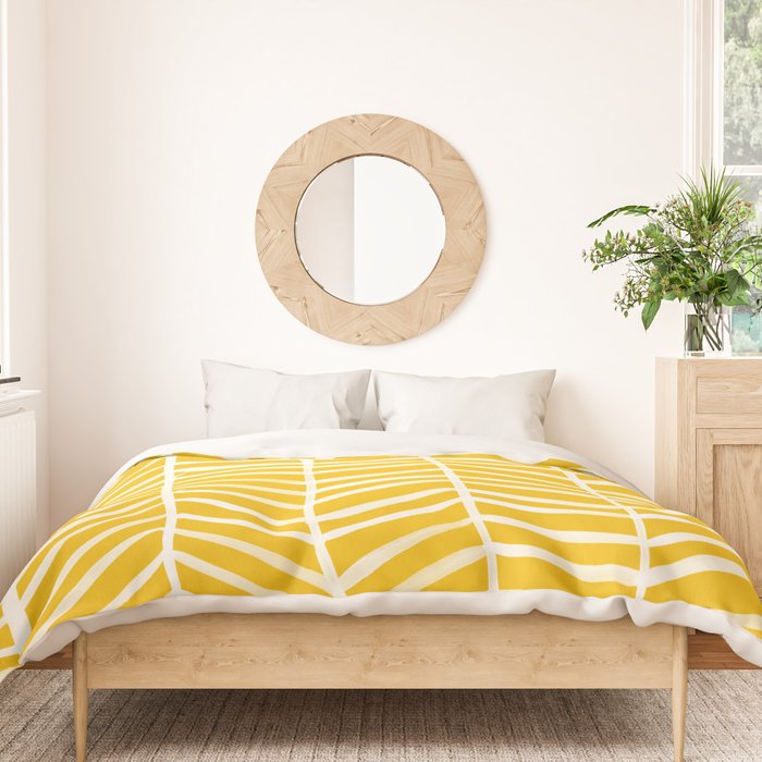 Herringbone - Yellow Palette Duvet Cover Gallery Image 3