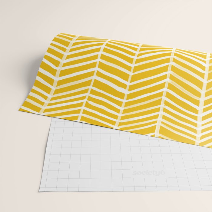 Herringbone - Yellow Palette Wrapping Paper Gallery Image 2