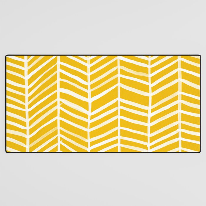 Herringbone - Yellow Palette Desk Mat Gallery Image 3