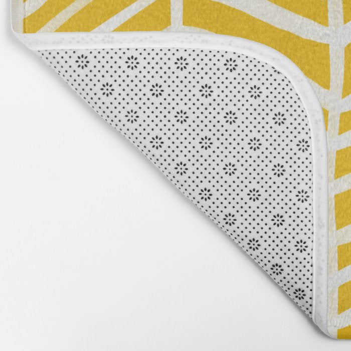 Herringbone - Yellow Palette Bath Mat Gallery Image 2
