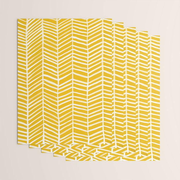 Herringbone - Yellow Palette Wrapping Paper Gallery Image 3