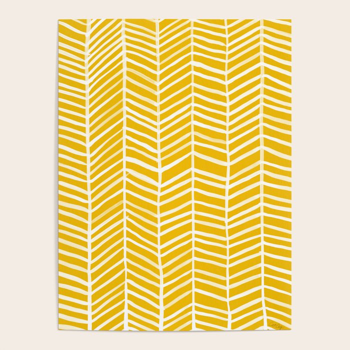 Herringbone - Yellow Palette Poster Gallery Image 4