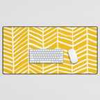 Herringbone - Yellow Palette Desk Mat Gallery Image 1