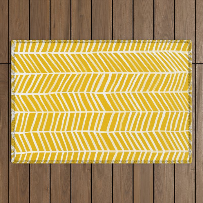 Herringbone - Yellow Palette Outdoor Rug Gallery Image 1