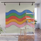 Retro Candy Waves Wall Mural Gallery Image 1