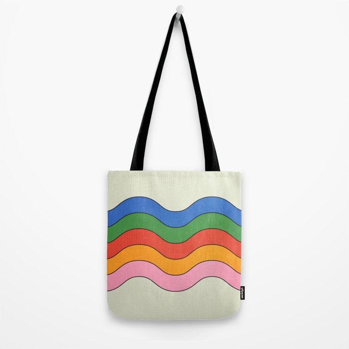 Retro Candy Waves Tote Bag Gallery Image 2