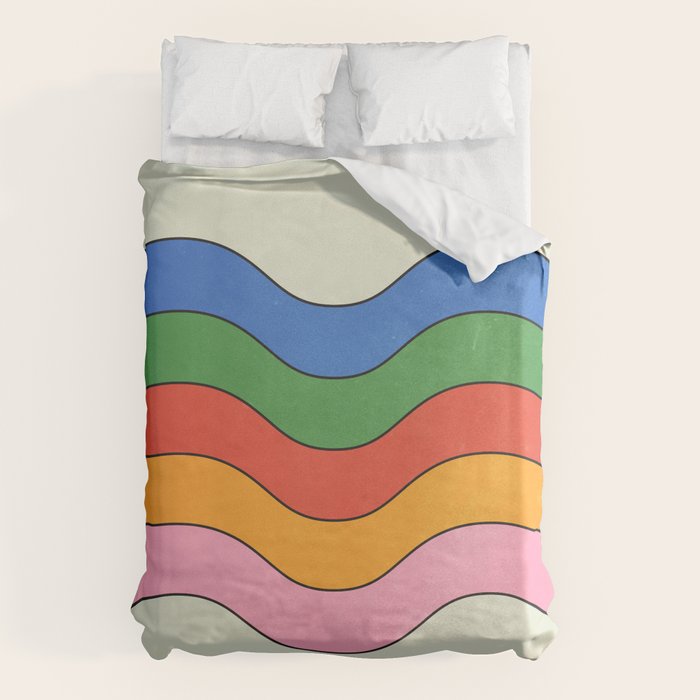 Retro Candy Waves Duvet Cover Gallery Image 1