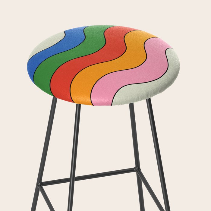 Retro Candy Waves Stool Gallery Image 2