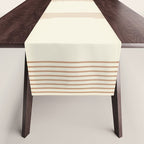 Geometric lines in Shades of Coffee and Latte 4 (Sunrise and Sunset) Table Runner Gallery Image 1