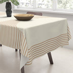 Geometric lines in Shades of Coffee and Latte 4 (Sunrise and Sunset) Tablecloth Gallery Image 3