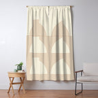 Geometric lines in Shades of Coffee and Latte 4 (Sunrise and Sunset) Window Curtain Gallery Image 5