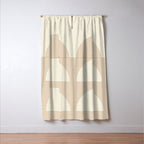 Geometric lines in Shades of Coffee and Latte 4 (Sunrise and Sunset) Window Curtain Gallery Image 3