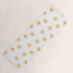 Suns  - golden on white Yoga Mat Gallery Image 1