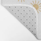 Suns  - golden on white Bath Mat Gallery Image 2