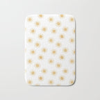 Suns  - golden on white Bath Mat Gallery Image 1