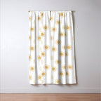 Suns  - golden on white Window Curtain Gallery Image 3