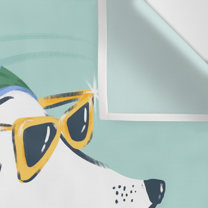 Chic Afghan Hound Dog Illustration Wall Tapestry Gallery Image 3