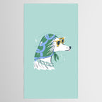 Chic Afghan Hound Dog Illustration Tablecloth Gallery Image 2